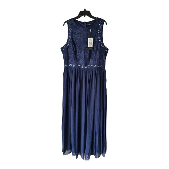 Ever Pretty Dresses & Skirts - New Ever Pretty Maxi Lace Dress 5X Women Blue Pleated Flowy Wedding   Embellish